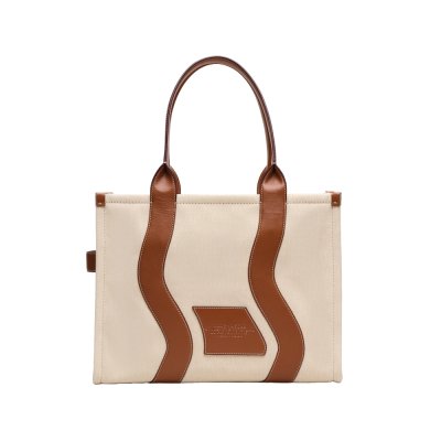 THE WAVY CANVAS LARGE TOTE BAG
